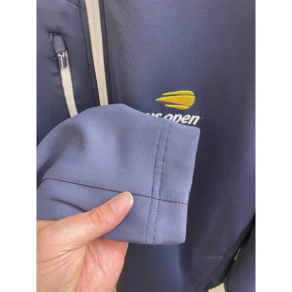 ZERO RESTRICTION TOUR SERIES 1/4 ZIP PULLOVER NAVY L Us Open Logo - Picture 7 of 10